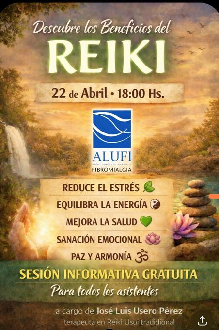 Cartel de sesión informativa de Reiki