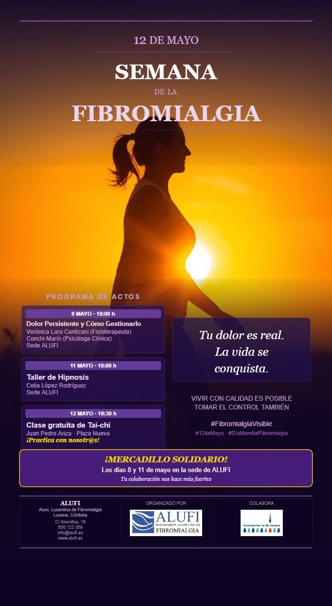 Presentación de la Semana de la Fibromialgia organizada por ALUFI en Lucena