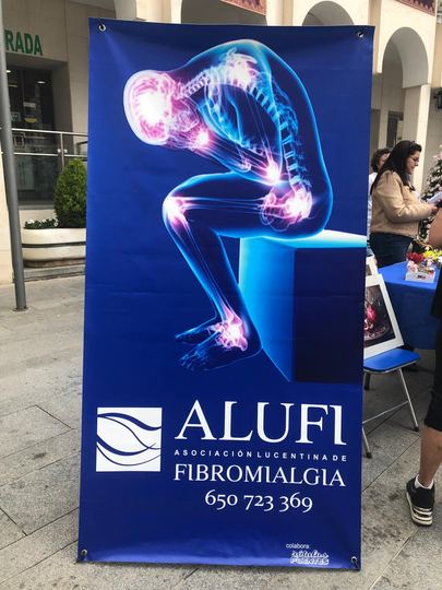 Cartel de ALUFI para visibilizar la fibromialgia