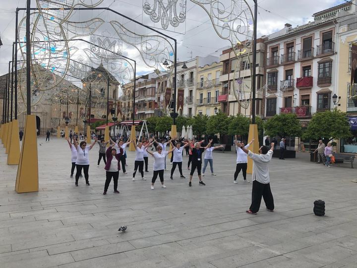 Clase de Tai Chi abierta a la ciudadanía en Plaza Nueva